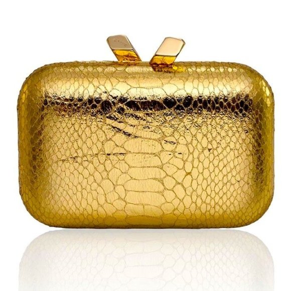 Kotur “Margot” Miniature Clutch in Gold Snakeskin NWT - MSRP: $350 - Picture 3 of 13